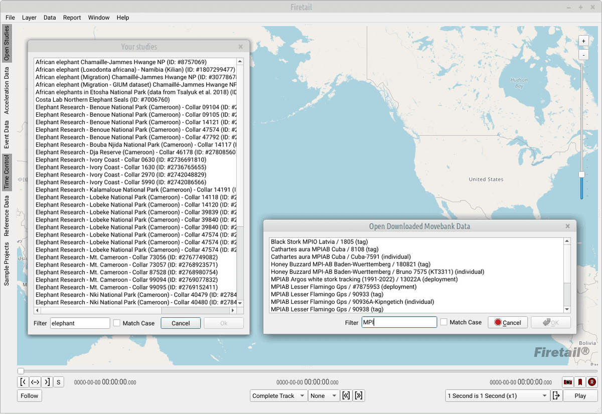Firetail project data view