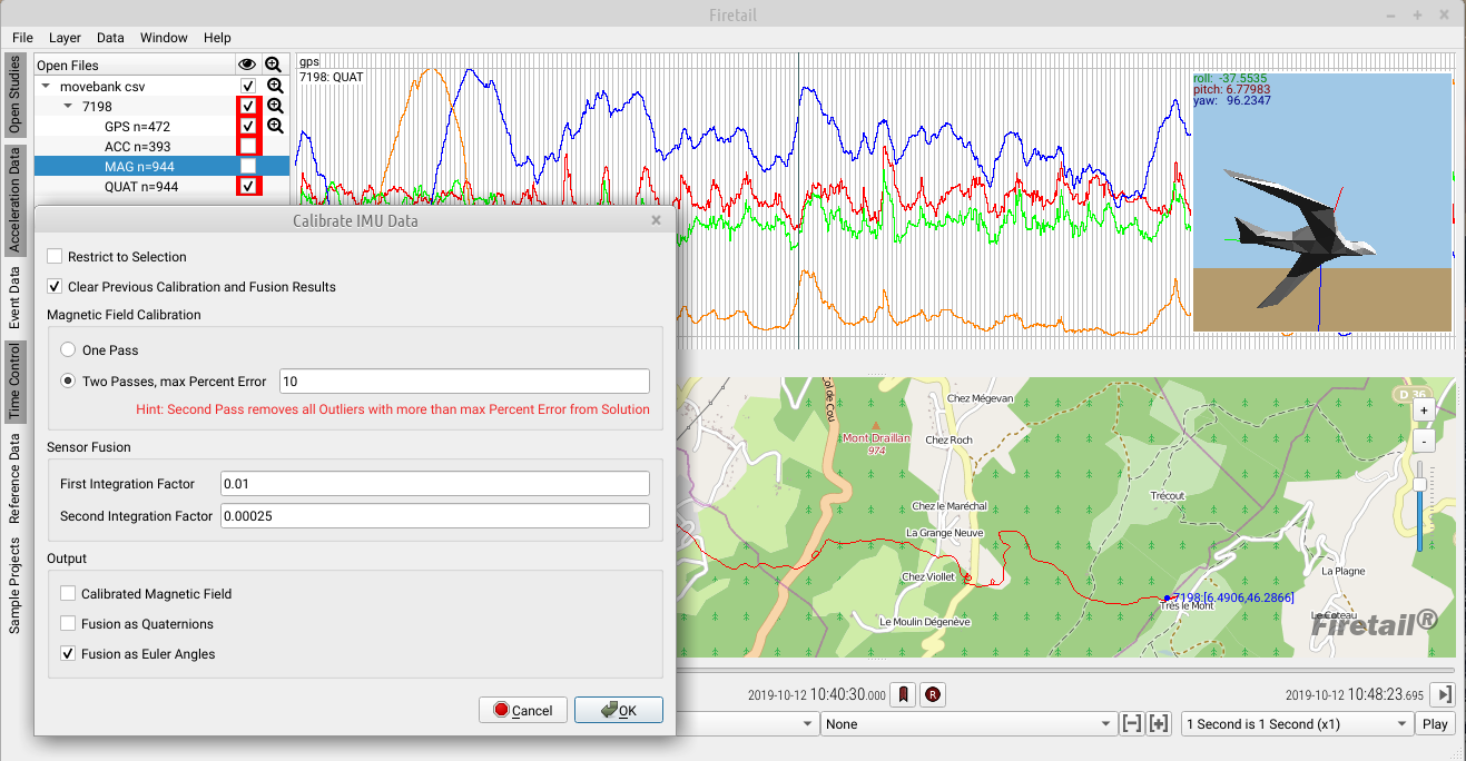 IMU calibration in Firetail 7